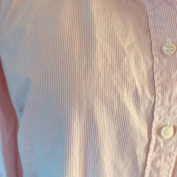 J. Crew Factory Pink Stripe Button Up Shirt Size Small - Picture 2 of 3